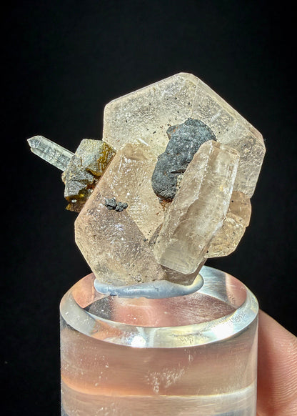 FLUORAPATITE with SIDERITE and QUARTZ