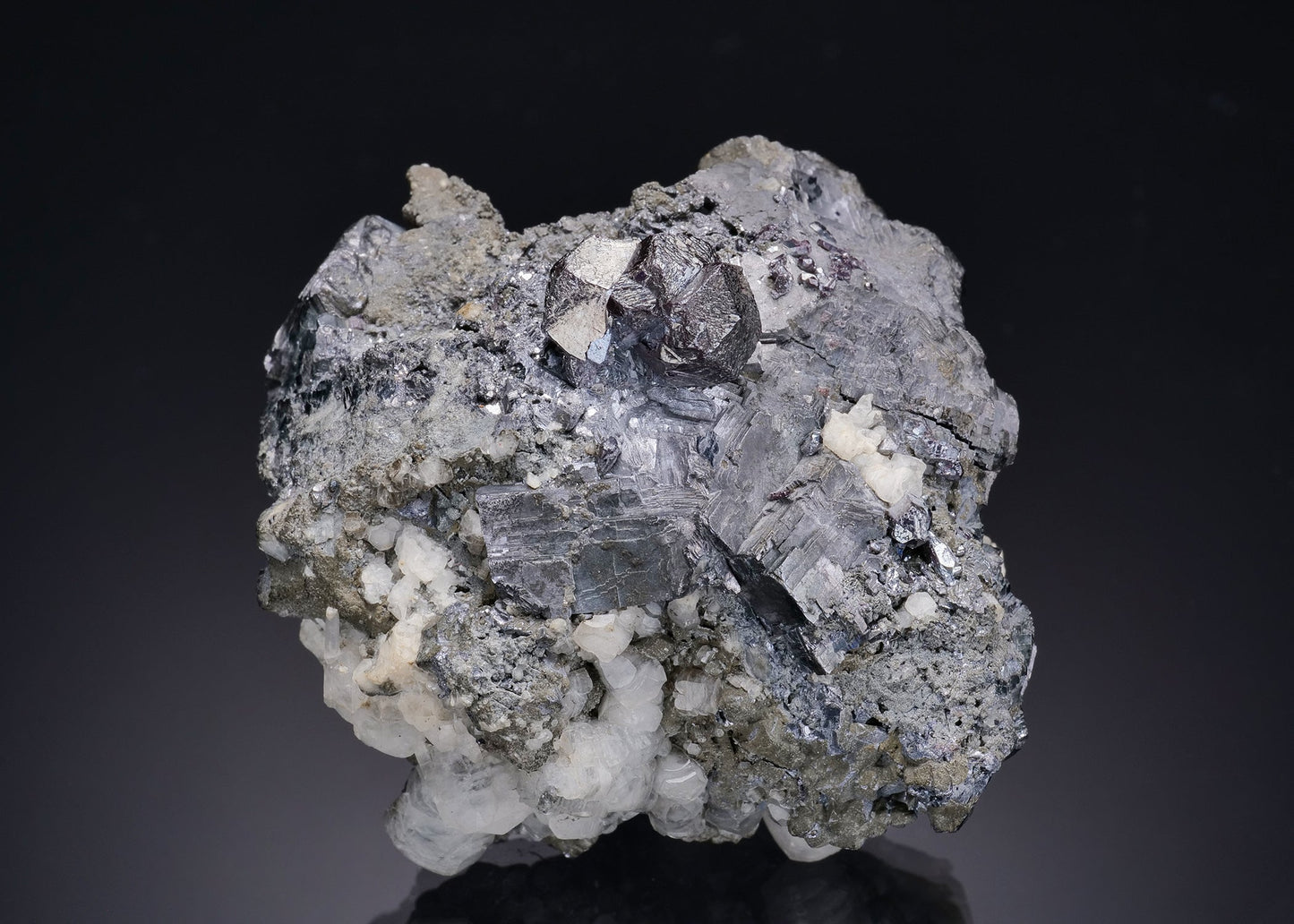 PYRARGYRITE on GALENA