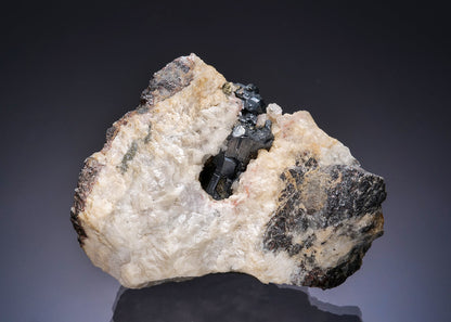 STEPHANITE with PYRARGYRITE and DOLOMITE