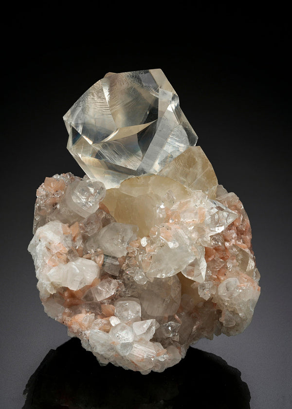 CALCITE with STILBITE and FLUORAPOPHYLLITE