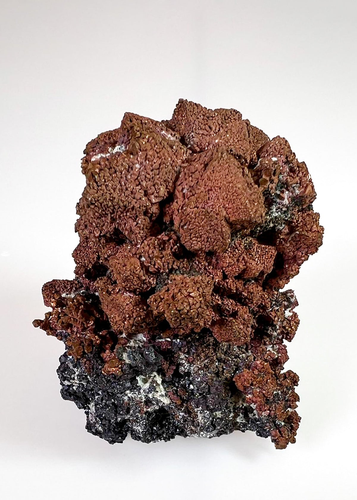 NATIVE  COPPER ps. after CUPRITE with CUPRITE and NATIVE SILVER