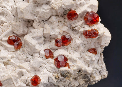 SPESSARTINE on Feldspar