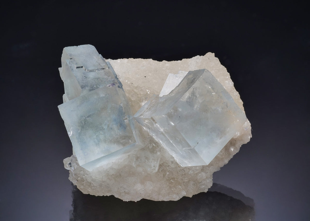 FLUORITE on QUARTZ