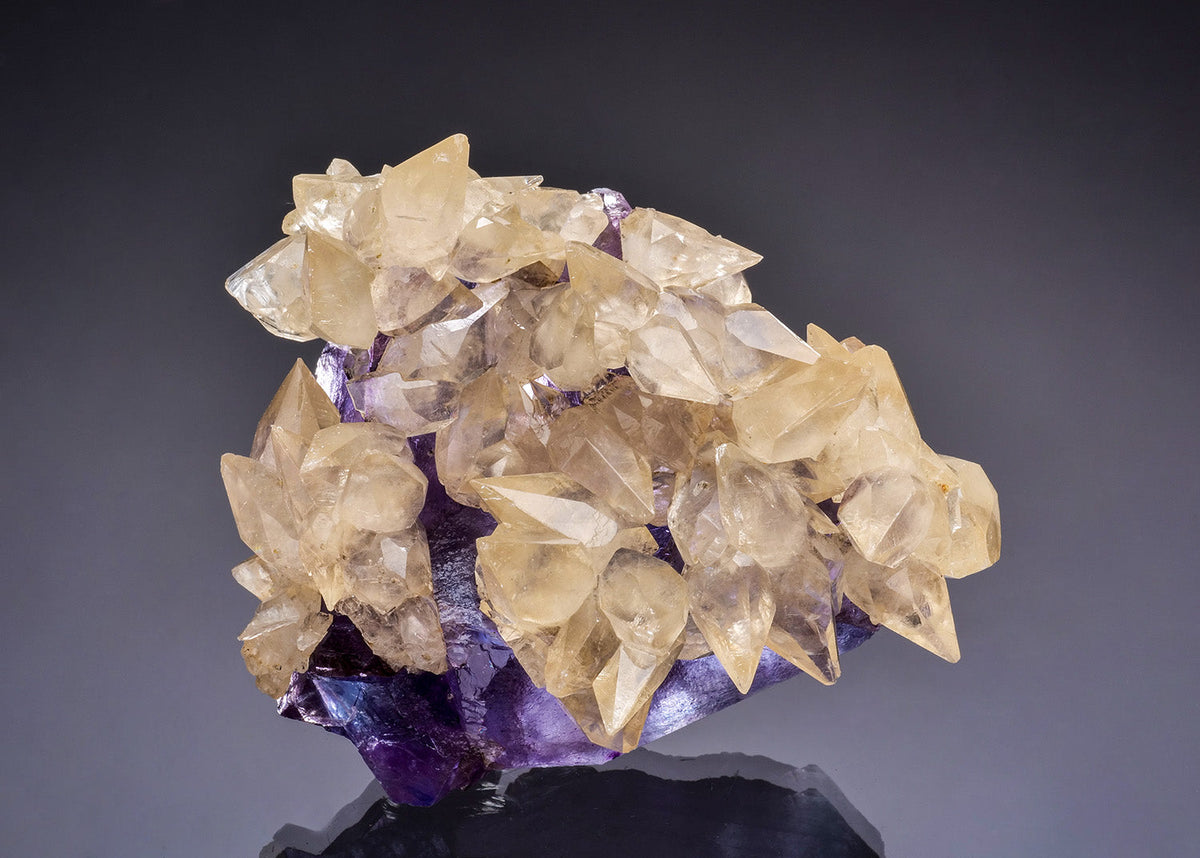 CALCITE on FLUORITE