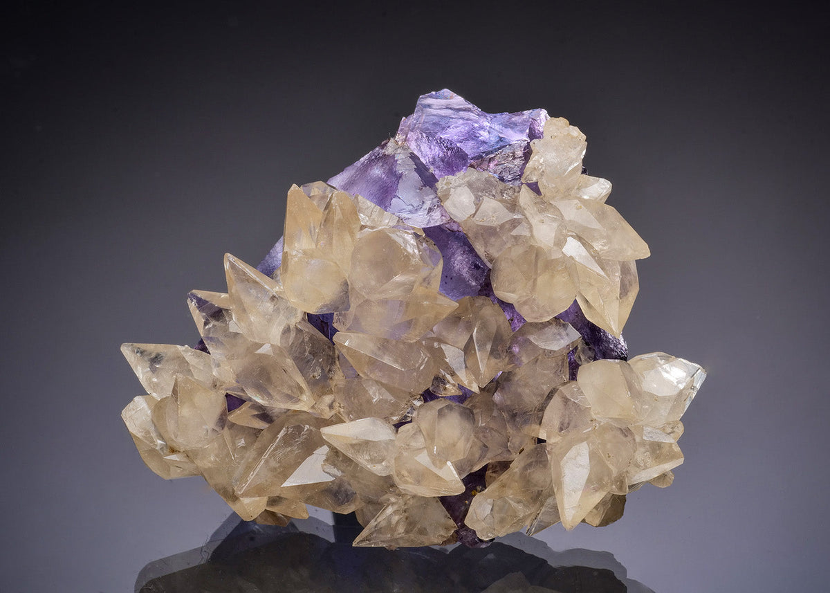 CALCITE on FLUORITE