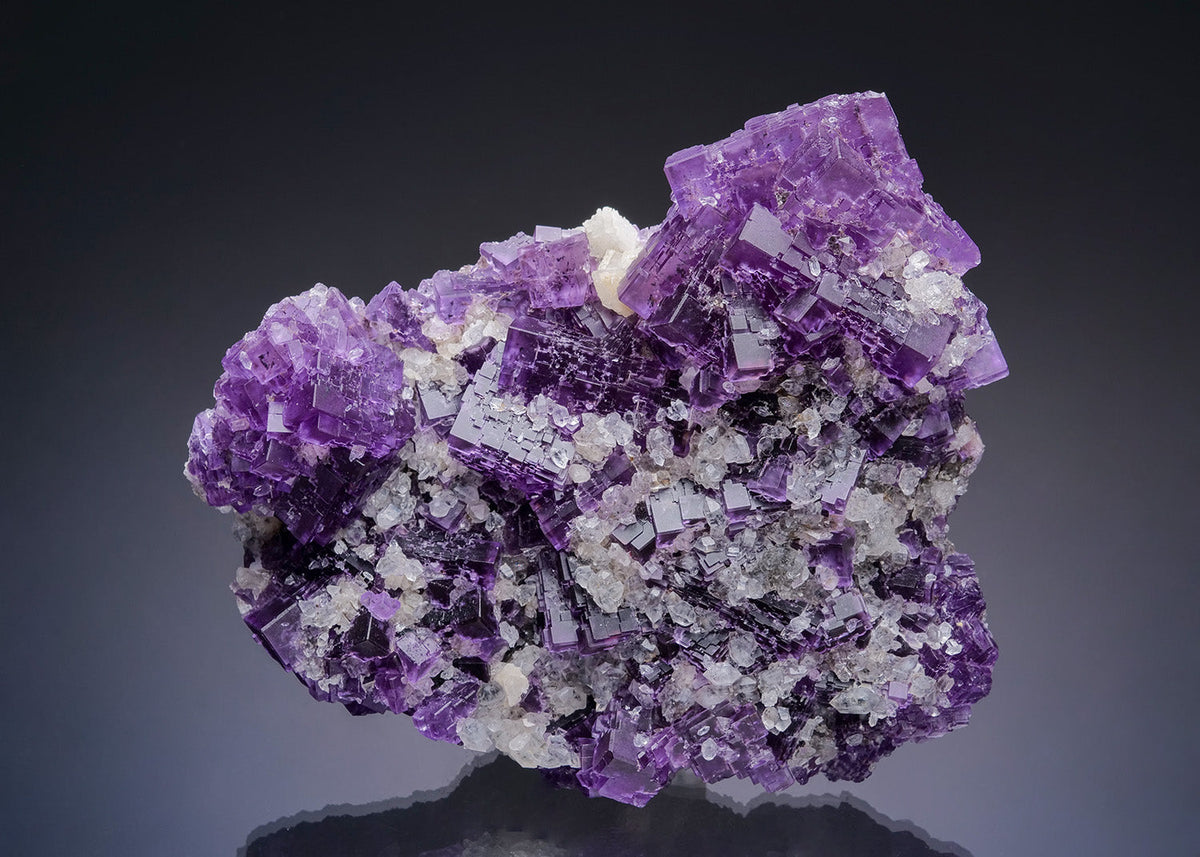 FLUORITE with QUARTZ