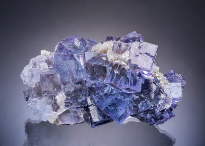 FLUORITE on QUARTZ