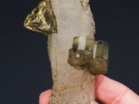 CHALCOPYRITE & APATITE on QUARTZ