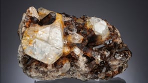 TOPAZ   on Smoky QUARTZ