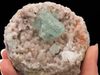 FLUORITE  on CALCITE