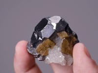 GALENA   with  SIDERITE on QUARTZ
