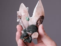 CALCITE with MALACHITE