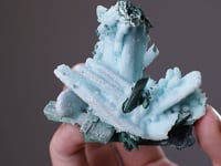 CHRYSOCOLLA ps. after MALACHITE ps. after AZURITE  with QUARTZ
