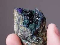 CLINOCLASE and AZURITE on CORNWALLITE