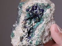 CLINOCLASE with MALACHITE AZURITE and BARYTE