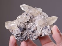 CALCITE   with GALENA and  CHALCOPYRITE