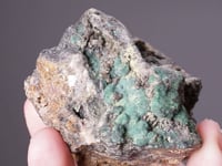 Iodian Bromian CHLORARGYRITE with MALACHITE and CERUSSITE