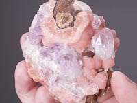 AMETHYST on RHODOCHROSITE