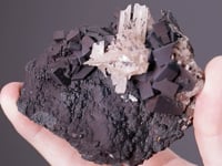 GOETHITE coating CERUSSITE  after ANGLESITE with CERUSSITE