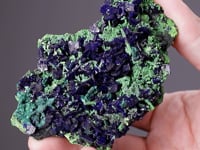 AZURITE on ARSENTSUMBITE ps. after MIMETITE
