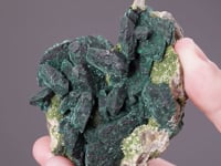 MALACHITE Pseudomorph  After AZURITE, on MIMETITE & CONICLACITE