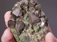 CERUSSITE on CUPRIAN SMITHSONITE