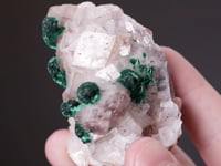 MALACHITE  on CALCITE