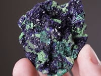 AZURITE with BAYLDONITE and MALACHITE ps. after AZURITE