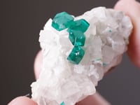 DIOPTASE on CALCITE