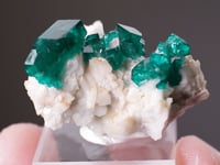 DIOPTASE on CALCITE