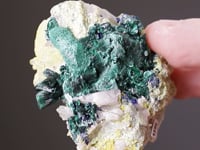 QUARTZ with MALACHITE and AZURITE