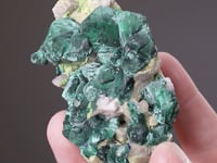 MALACHITE after AZURITE with CERUSSITE