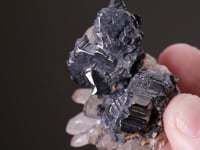 BOURNONITE and FREIBERGITE  on QUARTZ