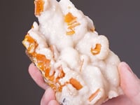 WULFENITE   with CALCITE
