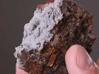 PHARMACOSIDERITE   on Chalcedony