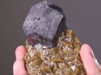 GALENA   on SIDERITE