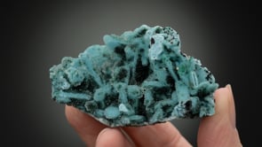 CHRYSOCOLLA ps. after MALACHITE with QUARTZ and MALACHITE