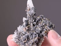 SEMSEYITE  on QUARTZ