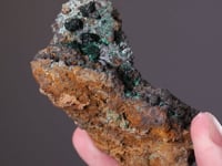 MALACHITE with AZURITE in LIMONITE