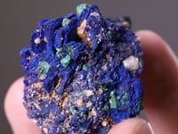 MALACHITE on CUPRITE  on AZURITE