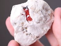 LENGENBACHITE with REALGAR phial and hand specimen