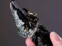 EPIDOTE   with ACTINOLITE var.  BYSSOLITE