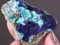 TYROLITE and AZURITE  on  SIDERITE