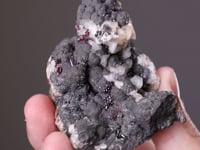 XANTHOCONITE with PROUSTITE and STEPHANITE