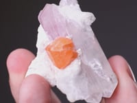 SPODUMENE var. Kunzite with SPESSARTINE
