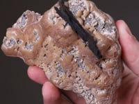 ALABANDITE on CALCITE