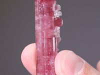 ELBAITE (Double Terminated)   with LEPIDOLITE