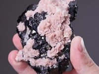 RHODOCHROSITE  on SPHALERITE