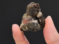 CINNABAR with NATIVE MERCURY  on SIDERITE