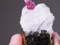 CORUNDUM Var. RUBY with DRAVITE in MARBLE